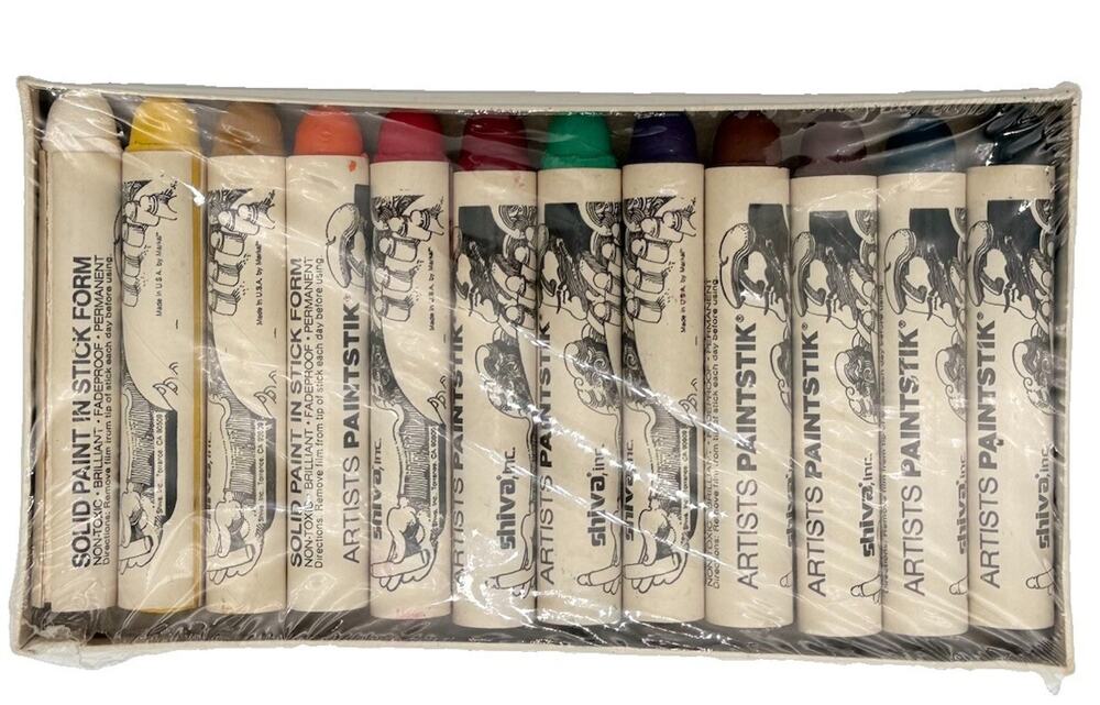 Vintage Shiva Artists Paintstik #60 Student Grade Set 12 Oil Paint Sticks Markal